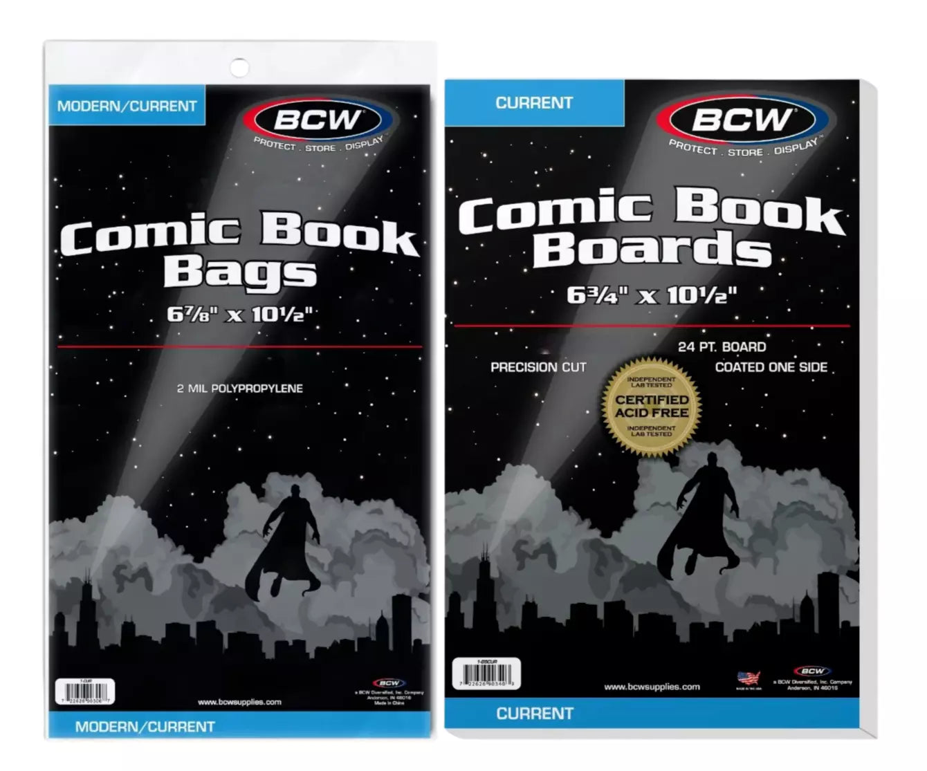 BCW Current/Modern Comic Book Bags and Boards 6 ⅞" x 10 ½"